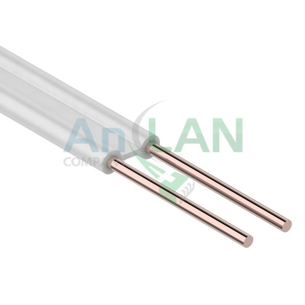 REXANT 01-5501 Телефонный кабель ТРП 2*0,4мм., 500м., белый