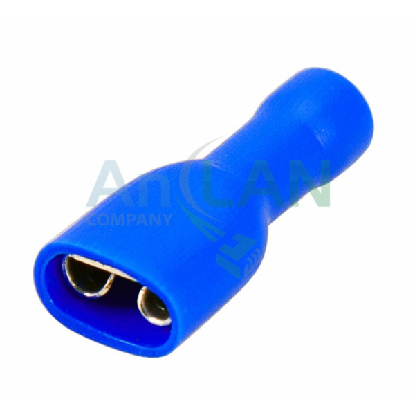 REXANT 08-0632 КЛЕММА ПЛОСКАЯ полностью изолированная (КППИ гн - 6.6мм) 1.5-2.5кв.мм (VF2-250A)