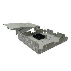 КН-SC-8 Мини Бокс оптический настенный на 8 SC (LC duplex) со сплайс пластиной Mini (без пигтейлов и проходных адаптеров)