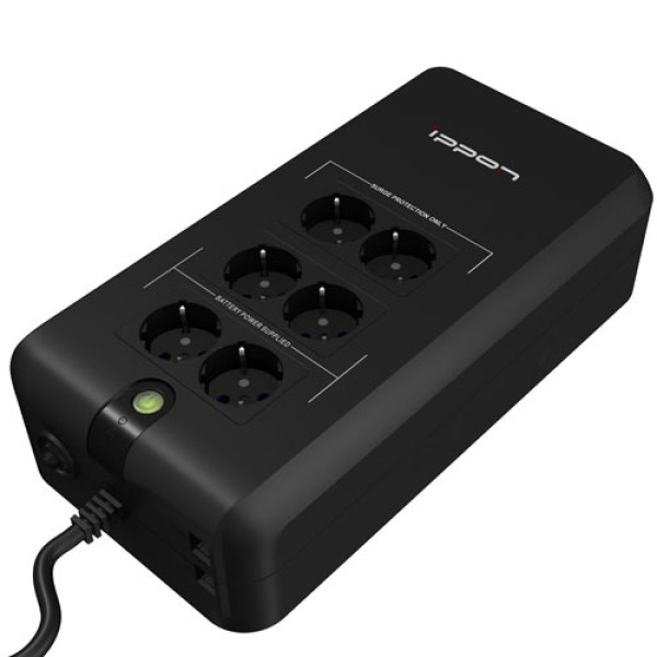 Ippon Back Verso New 400 Источник бесперебойного питания 400VA/200W (2775161600014)Источник бесперебойного питания Ippon Back Verso 400