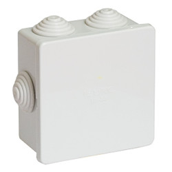 DKC / ДКС 53700 400C3 Коробка ответвительная с кабельными вводами, цвет серый RAL 7035, IP 44, 80Х80Х40, 6 выводов d.max = 20мм