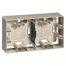 LEGRAND 672540 Коробка накладного монтажа, 2 поста, слоновая кость, ETIKA