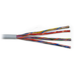 Hyperline UUTP50-C3-S24-IN-PVC-GY (UTP50-C3-SOLID-INDOOR) Кабель витая пара, неэкранированная U/UTP, категория 3, 50 пар (24 AWG), одножильный (solid), PVC, -10°C до +50°C, серыйКабель неэкранированная витая пара (UTP), 10/25/50/100 пар, одножильны..