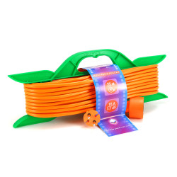 Power Cube PC-B1-R-25 Удлинитель на рамке, 16А., 1 розетка, 25 м., 2*1.50мм2, оранжевый