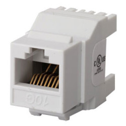 Hyperline KJ6-8P8C-C6A-180-WH Вставка Keystone Jack RJ-45(8P8C), категория 6a (10G), белаяМодуль RJ-45, неэкранированный, категория 6A (10G), белый
