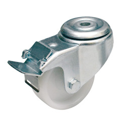 ZPAS WZ-SB72-00-01-000 Ролик для шкафов и стоек, макс. нагрузка системы 400 кг, d=80мм, крепление винтом M12, с тормозом (SZB-72-00-01)