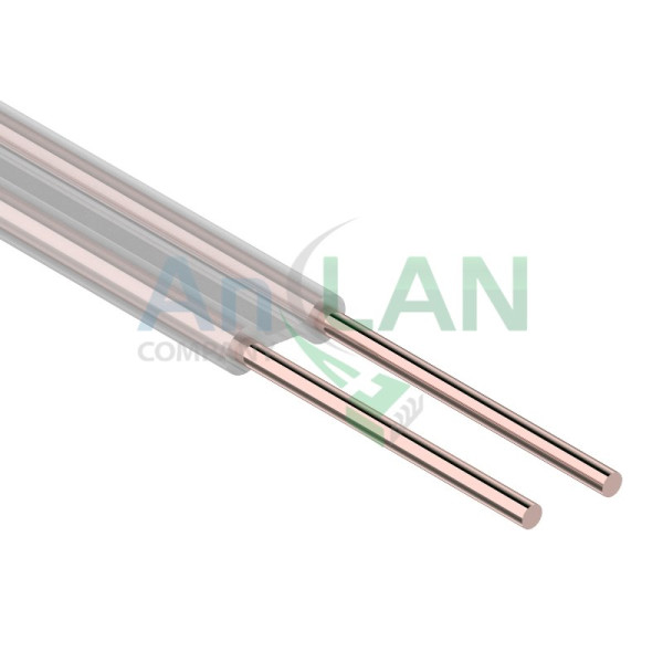 REXANT 01-5502 Телефонный кабель ТРП 2*0,4мм., 500м., прозрачный