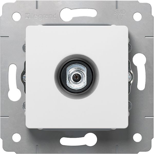 LEGRAND 773699 Розетка TV, тип F, 0-2400МГц, 1.5дБ, белая, Cariva