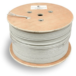 Cabeus STP-4P-Cat.6-SOLID-IN-PVC Кабель витая пара экранированная STP (U/FTP), категория 6, 4 пары, 0,57мм (23 AWG), одножильный (solid), каждая пара в экране (фольга) (305 м)