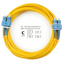 Cabeus FOP(d)-9-SC-SC-10m Шнур оптический duplex SC-SC 9/125 sm 10м LSZH