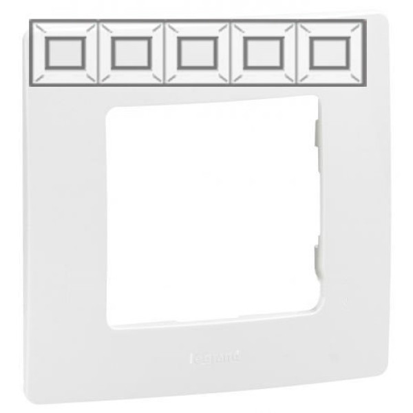 LEGRAND 672505 Рамка 5 постов, белая, ETIKA
