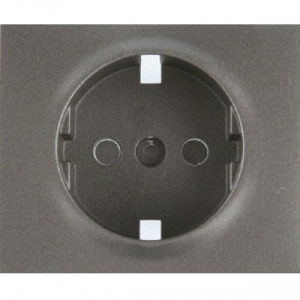 LEGRAND 770257 Лицевая панель для розетки 2К+З со шторками, алюминий, Valena