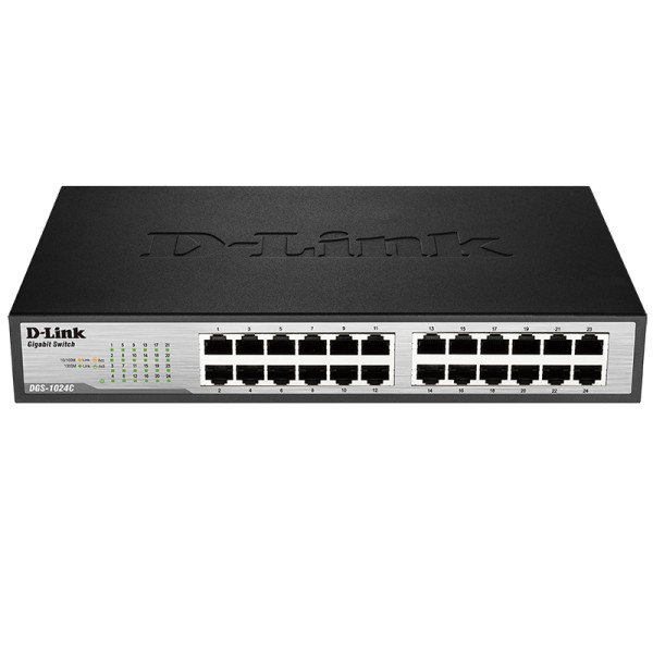 D-Link DGS-1024C/A1A Неуправляемый коммутатор с 24 портами 10/100/1000Base-T и функцией энергосбережения