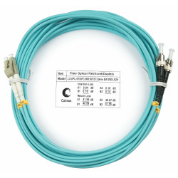 Cabeus FOP-50-LC-ST-20m Шнур оптический duplex LC-ST 50/125 mm OM3 20м LSZHОдномодовые и многомодовые оптические патч-корды, LC/PC-ST/PC, дуплекс