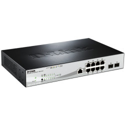 D-Link DGS-1210-10P/ME/A1A Управляемый коммутатор 2 уровня с 8 портами 10/100/1000Base-T с поддержкой PoE и 2 портами 1000Base-X SFP