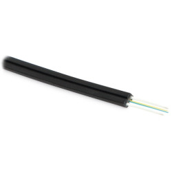 Hyperline FO-FTTH-IN-9A1-8-LSZH-BK Кабель волоконно-оптический 9/125 (G657.А1) одномодовый, 8 волокон, самонесущий, со свободными волокнами (FTTH), гибкий (мин. стат. радиус изгиба 15 мм), для внутренней прокладки, LSZH, –30°C – +70°C, черный