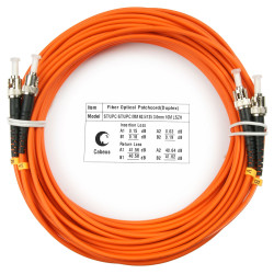 Cabeus FOP-62-ST-ST-10m Шнур оптический duplex ST-ST 62,5/125 mm 10м LSZH