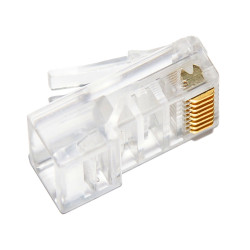 Cabeus 8P8C Коннектор RJ-45 под витую пару, категория 5e, универсальный (для одножильного и многожильного кабеля)