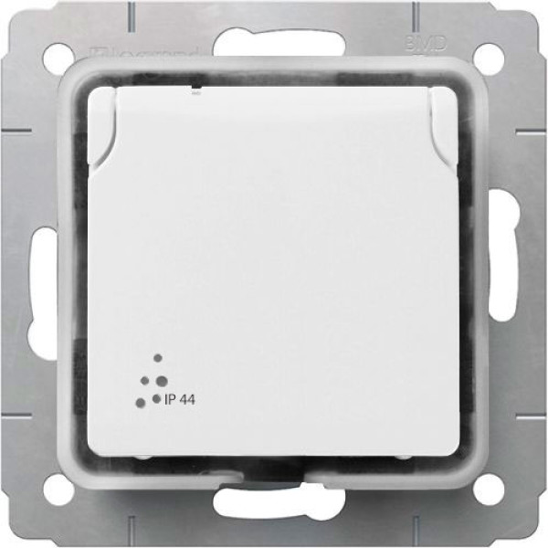 LEGRAND 773645 Розетка IP44, 16А, 250В, белая, Cariva