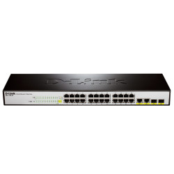 D-Link DES-1100-26/A1A Настраиваемый коммутатор EasySmart с 24 портами 10/100Base-TX и 2 комбо-портами 100/1000BASE-T/ 1000BASE-X SFP