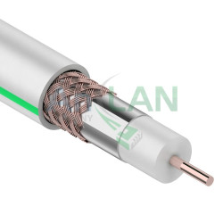 REXANT 01-2431 Кабель SAT 703 B, Cu/Al/Cu, (75%), 75 Ом, 100м., белый
