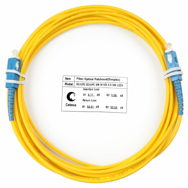Cabeus FOP(s)-9-SC-SC-7m Шнур оптический simplex SC-SC 9/125 sm 7м LSZHОдномодовые и многомодовые оптические патч-корды, SC/PC-SC/PC, симплекс