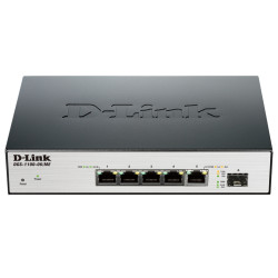 D-Link DGS-1100-06/ME/A1B Настраиваемый коммутатор 2 уровня с 5 портами 10/100/1000Base-T и 1 портом 100/1000Base-X SFP