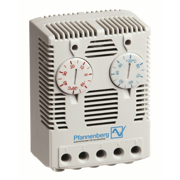 Сдвоенный терморегулятор (термостат) Pfannenberg (замыкание и размыкание), 0..+60°C, 230В