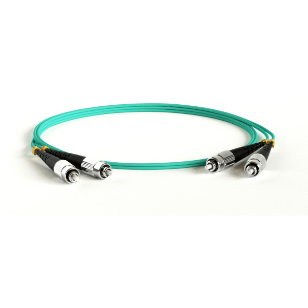Hyperline FC-D2-503-FC/PR-FC/PR-H-30M-LSZH-AQ Патч-корд волоконно-оптический (шнур) MM 50/125(OM3), FC-FC, duplex, LSZH, 30 м