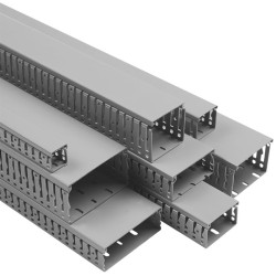 Efapel 14010 CCZ Короб перфорированный 25х30 в комплекте с крышкой, серый
