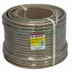 REXANT 09-5300 Трос стальной в ПВХ изоляции d=10.0 мм, катушка 50 метров