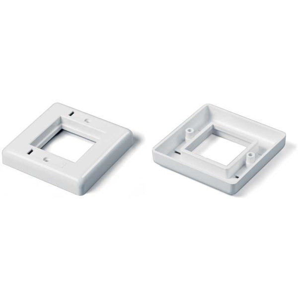 Hyperline FP-M45-2-WH Лицевая панель 80х80мм для модулей 45x45 (аналогов Mosaic)Лицевые панели, французский стандарт