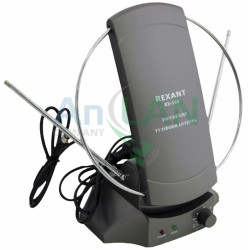 REXANT 34-0103 RX-103 антенна комнатная VHF, UHF, 47-860 MHz с усилением 36dB