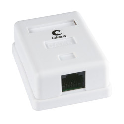 Cabeus WS-8P8C-Cat.6-1 Розетка компьютерная RJ-45(8P8C), категория 6, одинарная, внешняя, Krone type