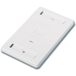Hyperline FP-US-1-WH Лицевая панель 70x115 мм для 1-й вставки типа Keystone Jack, американский стандарт, с шторкой
Лицевые панели, американский стандарт