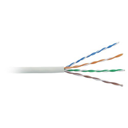 Hyperline UUTP4-C5E-S24-IN-PVC-GN-305 (UTP4-C5E-SOLID-GN-305) (305 м) Кабель витая пара, неэкранированная U/UTP, категория 5e, 4 пары (24 AWG), одножильный (solid), PVC, -20°C – +75°C, зеленый - гарантия: 15 лет компонентная; 25 лет системная
