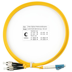 Cabeus FOP(d)-9-LC-FC-1,5m Шнур оптический duplex LC-FC 9/125 sm 1,5м LSZH