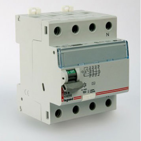 LEGRAND 411732 Дифференциальный выключатель, серия DX3, 25A, 500mA, 4-полюсный, тип АС