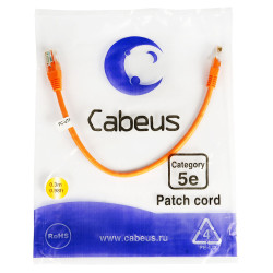 Cabeus PC-UTP-RJ45-Cat.5e-0.3m-OR Патч-корд UTP, категория 5e, 0.3 м, неэкранированный, оранжевый