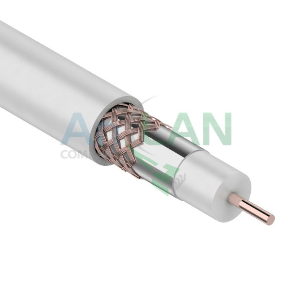 REXANT 01-2223 Кабель RG-6U+CU, (75%), 75 Ом, 100м., белый