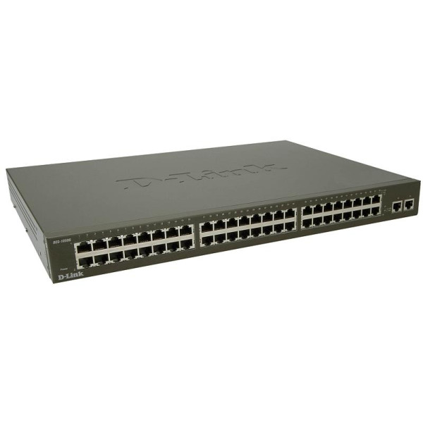 D-Link DES-1050G/C1A Неуправляемый коммутатор с 48 портами 10/100Base-TX + 2 комбо портами 10/100/1000BASE-T/SFP