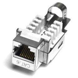 Hyperline KJ2-8P8C-C6-90-SH-F-WH Вставка Keystone Jack RJ-45(8P8C), категория 6, экранированная, Dual IDC, белаяМодуль Keystone Jack RJ-45, категория 6, полный экран