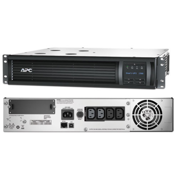 APC SMT1500RMI2U Smart-UPS Источник бесперебойного питания на 1500VA, LCD,230V, 2U (направляющие для монтажа в стойку в комплекте)