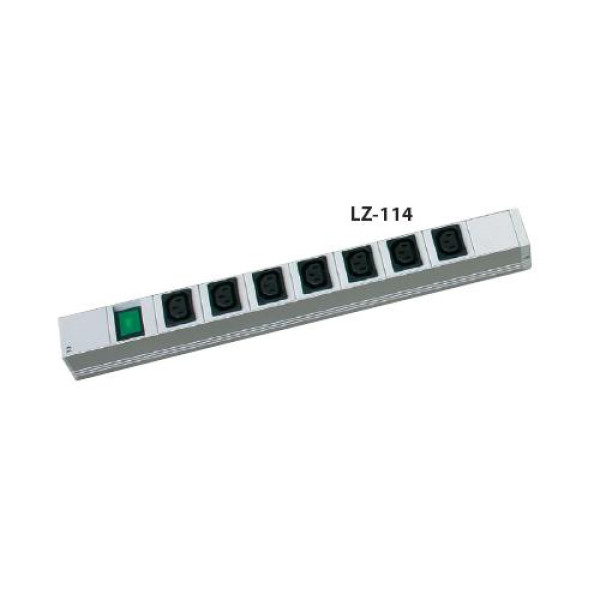 ZPAS WZ-LZ11-40-00-000 Блок розеток для 19 шкафов, 7 IEC 320 C13, индикатор, шнур 3 м. (LZ-114)Блоки розеток серии LZ