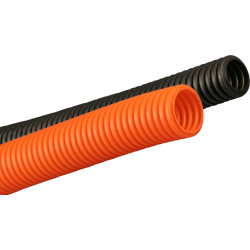 Экопласт 21140FR-UF Труба ПНД-FRUF гофрир. тяжелая, с зондом, без галогена, трудногорючая, атмосферостойкая, диам. 40 мм (бухта 20м)