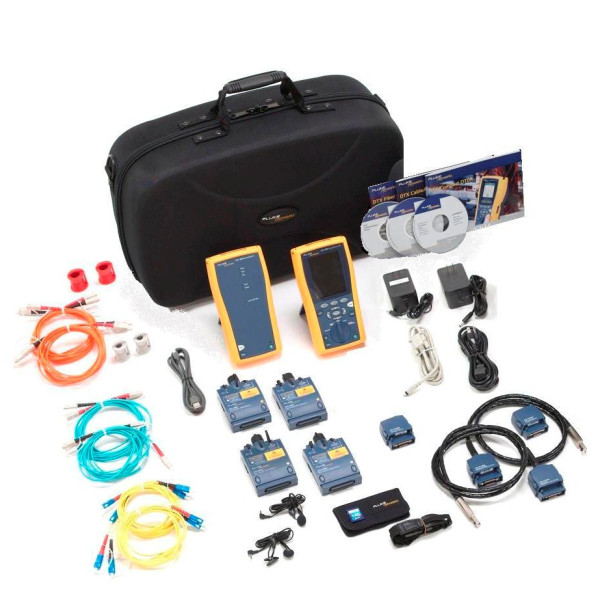 DTX-1800 в комплекте с многомодовыми и одномодовыми модулями: Включает DTX-1800 (1), DTX-MFM2 2 шт., DTX-SFM2 2 шт.