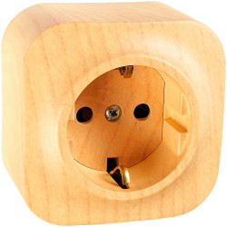 LEGRAND 782271 Розетка 2К+3, накладной монтаж, с винтовыми зажимами, без шторок, 16А, дерево, Quteo