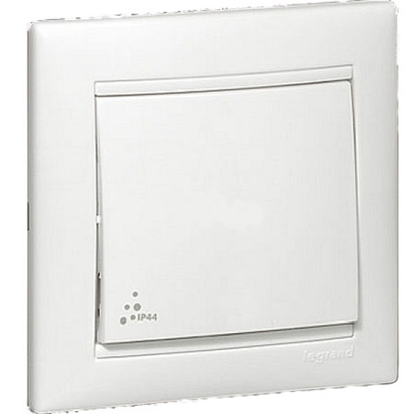 LEGRAND 770092 Выключатель двухполюсный, 10АХ, 250В, IP44, белый, Valena