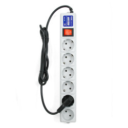 Power Cube SPG(5+1)-15B-6 Фильтр-удлинитель, 1.9 м, 6 розеток, 15А/3,5кВт, серый