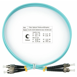 Cabeus FOP-50-FC-ST-1,5m Шнур оптический duplex FC-ST 50/125 mm OM3 1,5м LSZH
Одномодовые и многомодовые оптические патч-корды, ST/PC-FC/PC, дуплекс